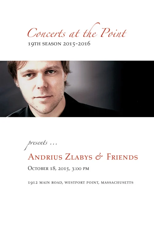 Andrius Zlabys and Friends program cover, season 19.