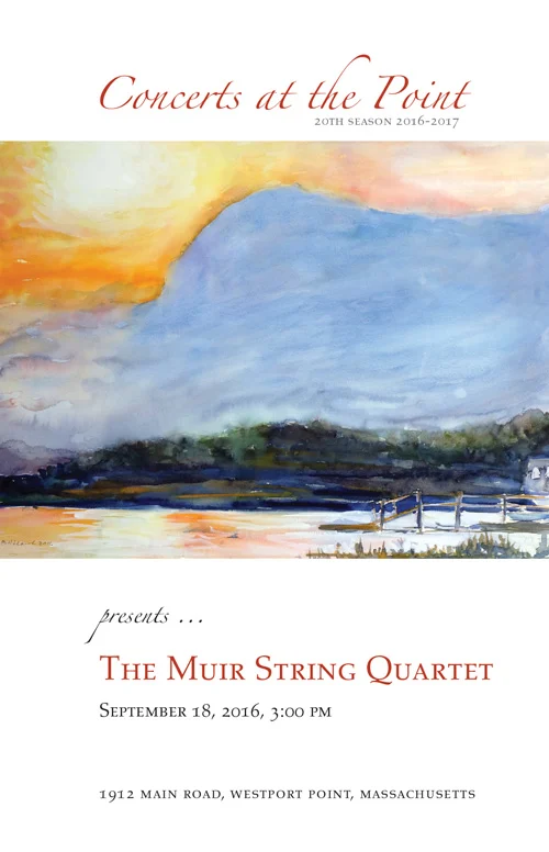 Muir String Quartet program cover, season 20.