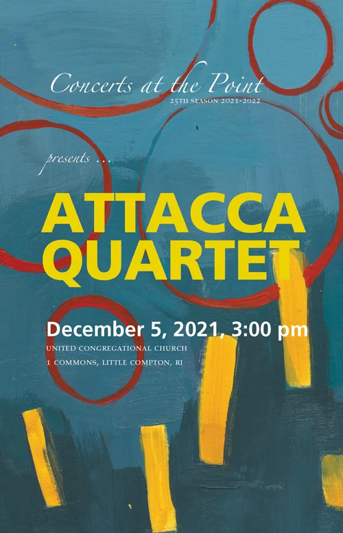 Attacca Quartet program cover, season 25.