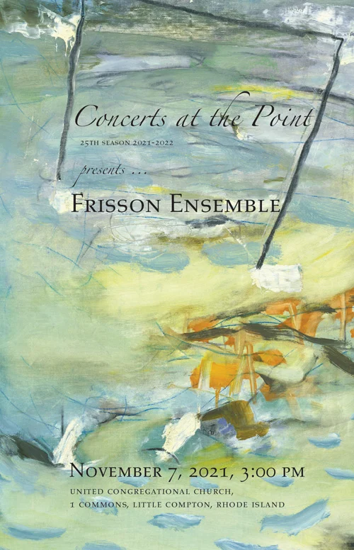 Frisson Ensemble program cover, season 25.