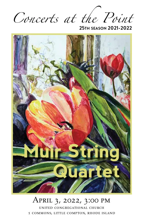 Muir String Quartet program cover, season 25.