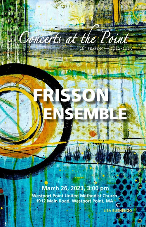 Frisson Ensemble program cover, season 26.