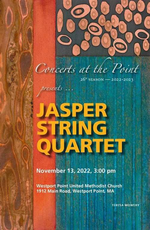 Jasper String Quartet program cover, season 26.