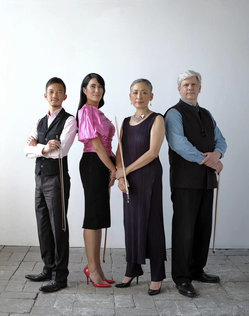 Members of the Borromeo String Quartet.